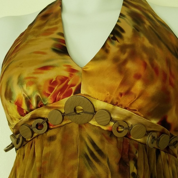 SIGNATURE BY ROBBIE BEE SILK DRESS SIZE 8P - Picture 3 of 8